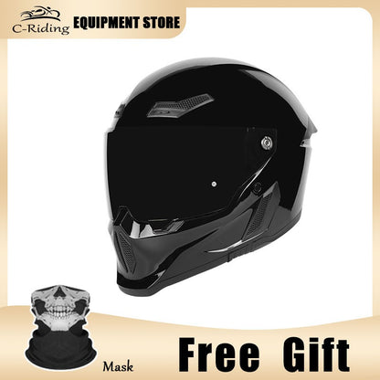C-Riding Inverno Quente Cruising Mulheres e Homens Profissionais Chapéus de Segurança Retro Cruising Capacete Completo Certificado DOT Verão