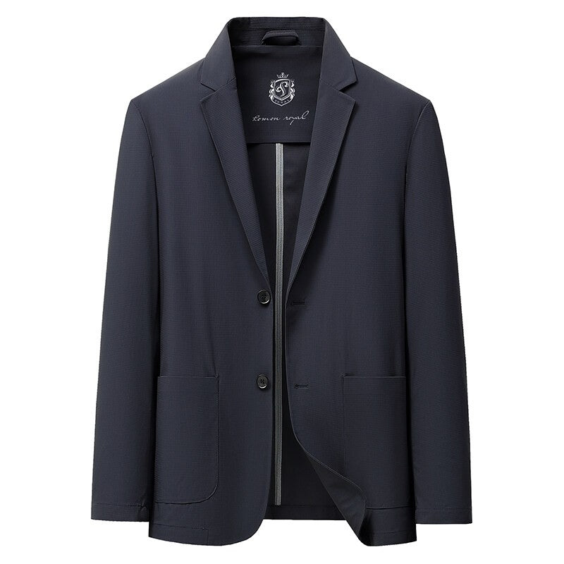 2025 Summer Thin Ice Silk Sunscreen Suit Jackets Classic Elasticity Traceless Sun Protection Blazers Social Office Formal Coats