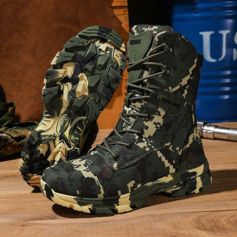 2025 Novos Tênis de Caminhada Para Homens Camuflagem Botas de Caça Masculinas Sapatos de Escalada Antiderrapantes Masculinos Botas de Trekking Masculinas de Designer