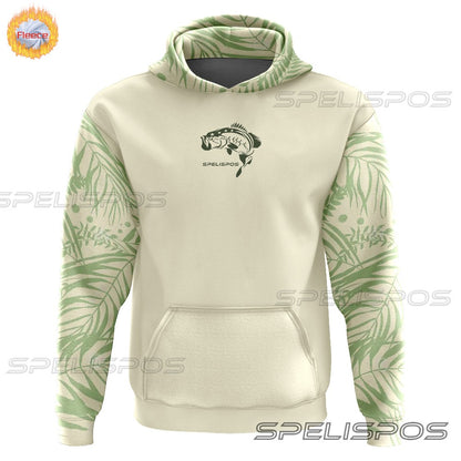 SPELISPOS Roupa de Pesca Masculina Inverno Quente Jaqueta Suéter Casual Esportes ao Ar Livre Manga Longa Roupas com Capuz para Pesca