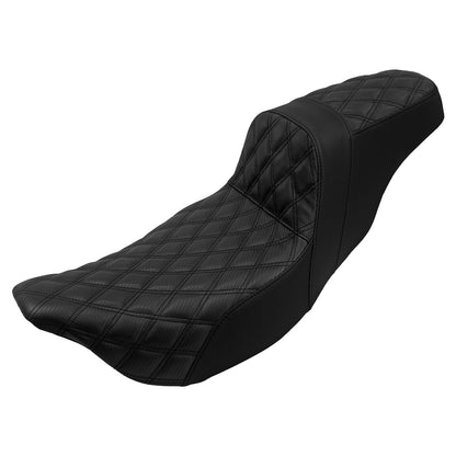 Assento Almofadado para Piloto e Passageiro de Moto, Duplo Dianteiro e Traseiro para Harley Touring CVO Road King Electra Street Glide FLTRX 09-23