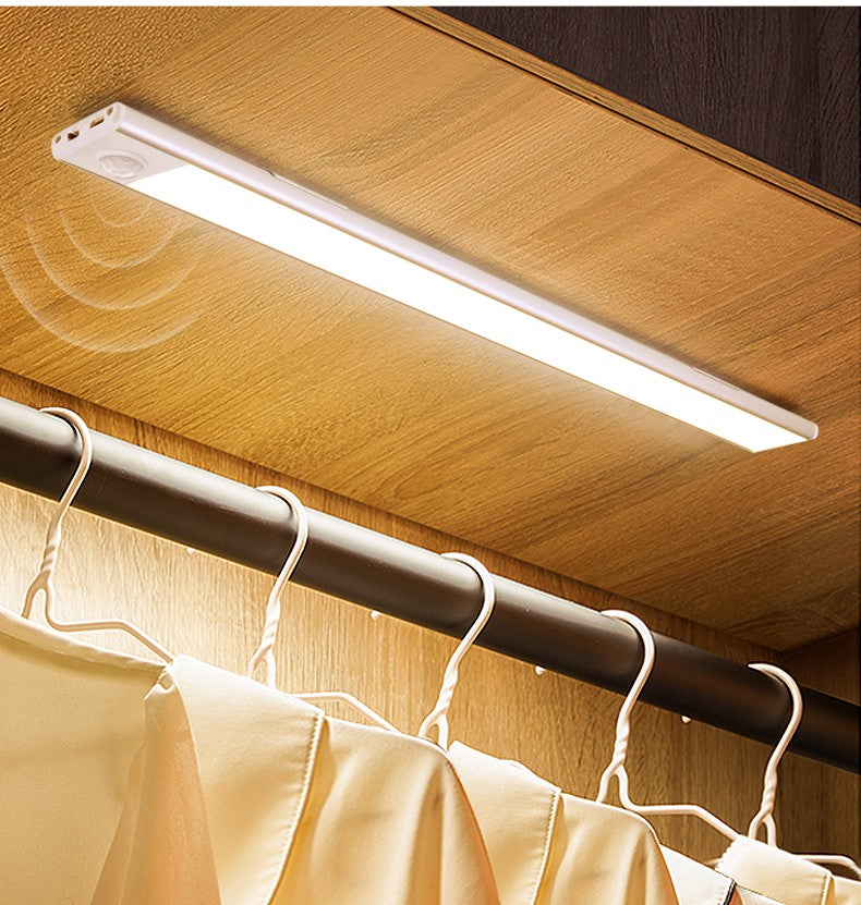 Ultra-thin USB LED Cabinet Light Hand Sweep / PIR Motion Sensor LED Rechargeable Aluminum kitchen Lamp Portable Night Lighting