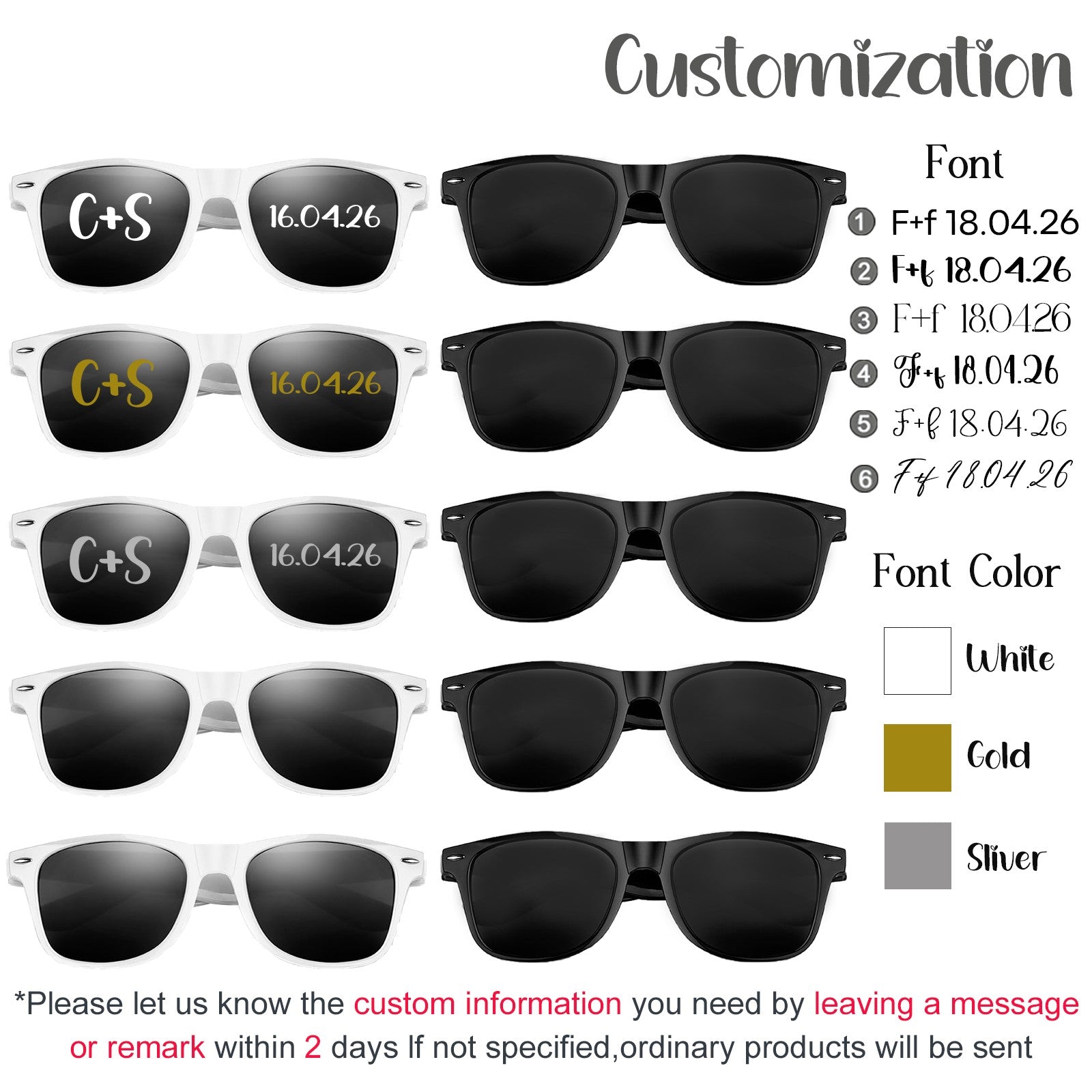12-120Pcs Custom Wedding Sunglasses Personalised Heart Shaped Sunglasses Wedding Party Favors for Guest Date Initials Custom