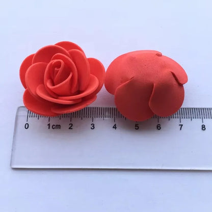 2000/10pcs Mini  Artificial Rose Flowers Head  Rose Heads DIY Valentine's Day Roses Wedding Bouquets Party Gift Candy Box Decor