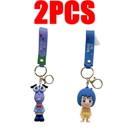 30 Peças/Conjunto Atacado Chaveiro Divertida Mente 2 Boneco de Personagem de Desenho Animado Fofo Chaveiro Pingente de Boneca de Personagem de Filme para Presente Infantil