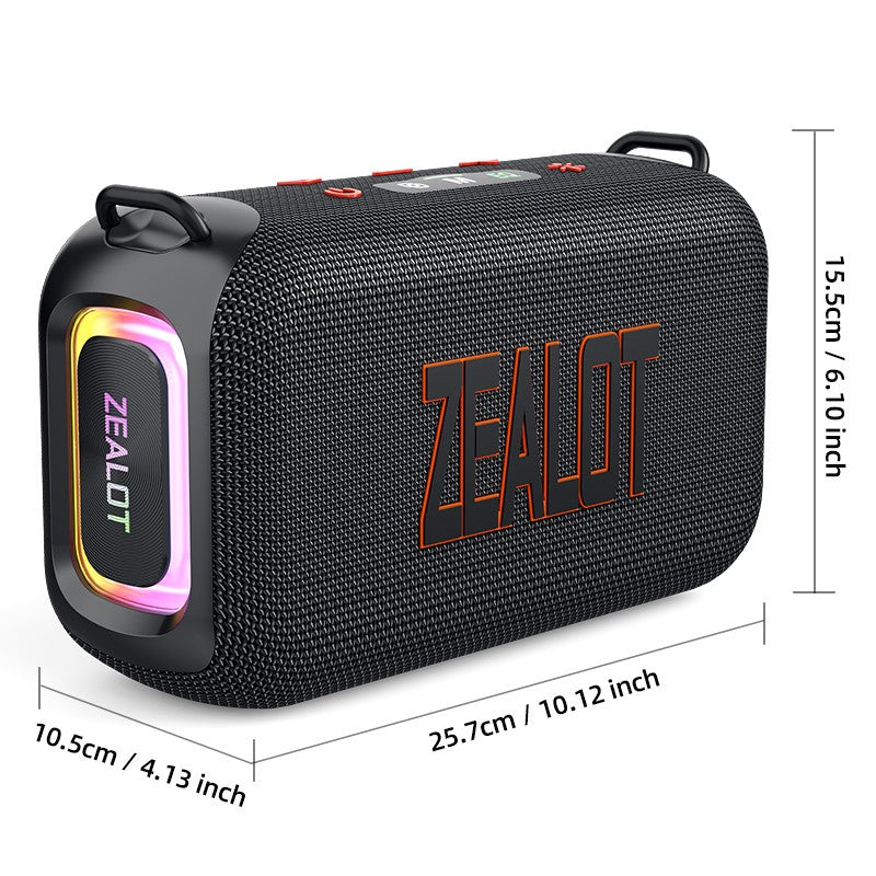 Caixa de som Bluetooth portátil 3D Zealot-S85 50W com diafragma duplo e alça à prova d'água IPX6 para ambientes externos