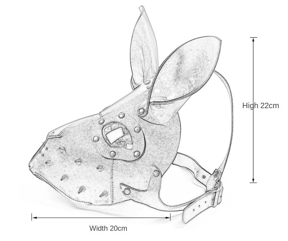 Bunny Mask Halloween Masque Three-dimensional Steampunk Bunny Carnival Leather Mask PU Rabbit Cosplay Masks 3D Rabbit Masque