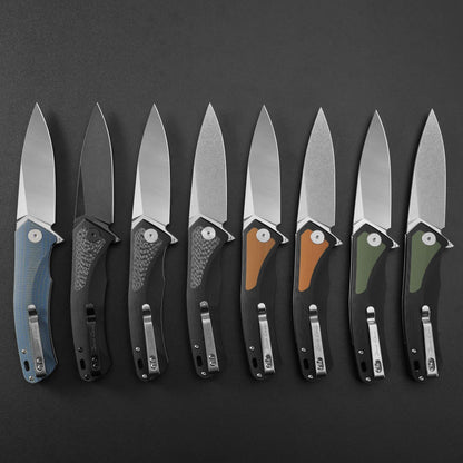 Petrified Fish PF838 Folding Knife Jackknife D2 Steel Outdoor Camping Hunting Hiking EDC Tool Ball Bearing G10 Handle Knives