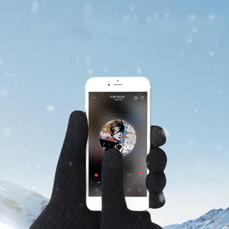 Elastic Winter Outdoor Sports Running Gloves Warm Touch Screen Gym Fitness Full Finger Gloves For Men Women Knitted Magic Gloves