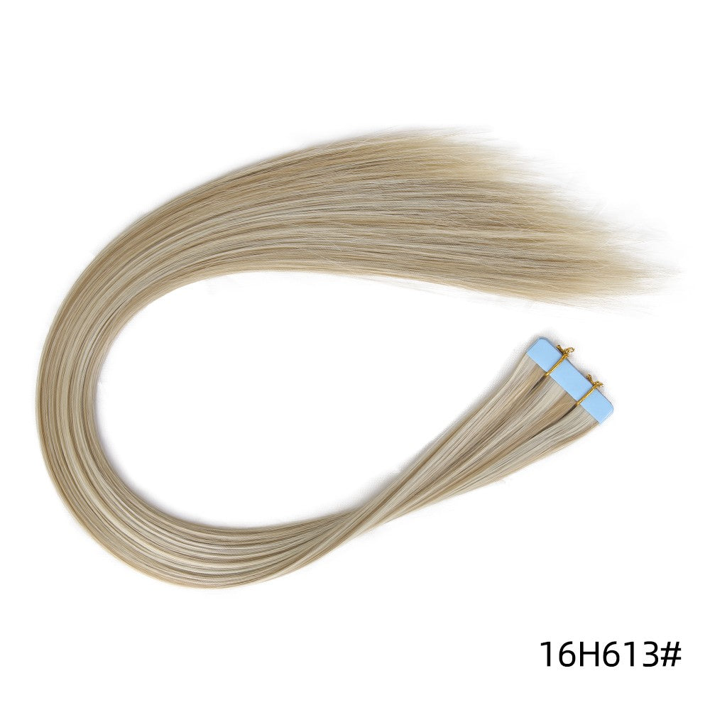Tape In Hair Extensions Synthetic Hair 10Pcs 20Inch Long Straight Skin Weft Straight Seamless Hair Invisible Tape In Hairpiece