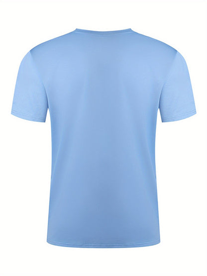 Men's summer 100 cotton fashionable casual loose plus size dream letter printed sports round neck short sleeved T-shirt top