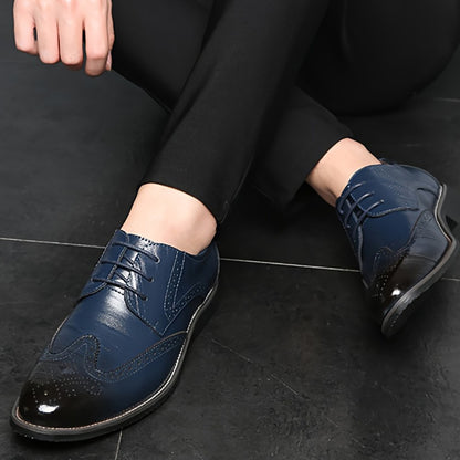 Men's Business Dress Shoes Pointed Toe Lace-Up Oxfords (Large Sizes Available)