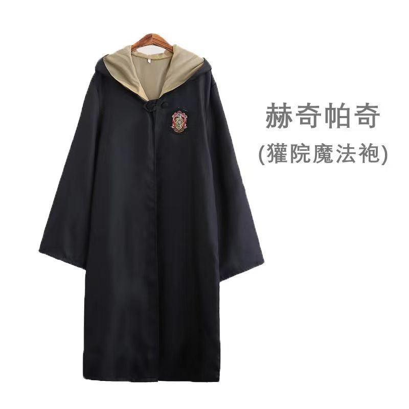 Adult Kids Wizard Robe Magic Academy Dress Up Clothes with Glasses DIY Festival Makeup Clothes Party Cosplay Dressup Supplies