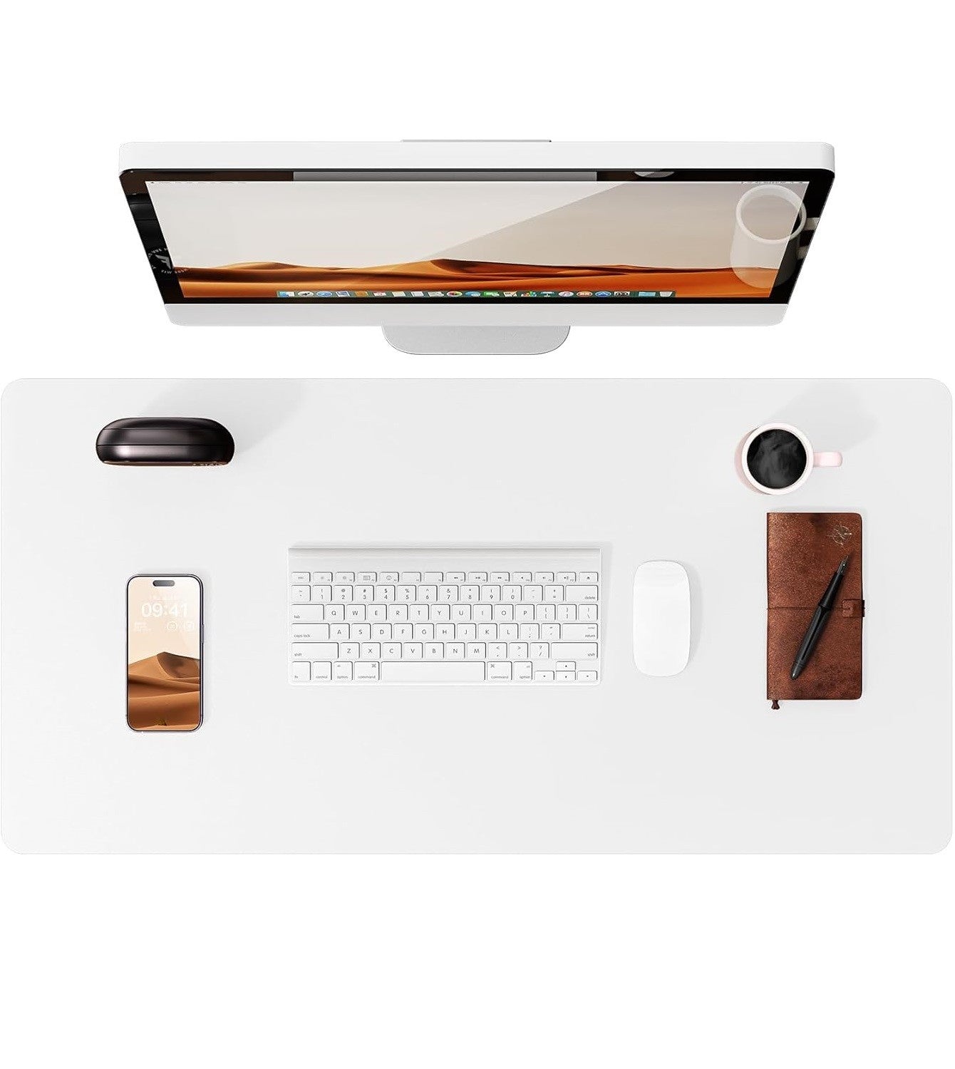 Leather Desk Mat | Computer Mat for Desk| Large Mouse Pad and Keyboard Mat | Desk Protector for Office
