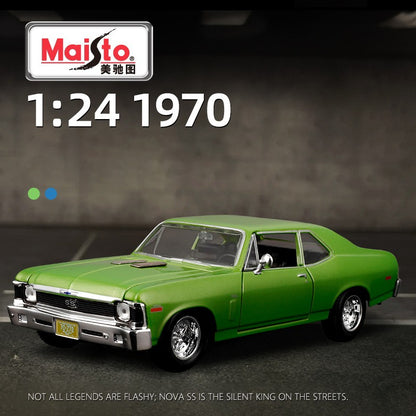 Maisto 1:24 Chevrolet Nova SS 1970 Carro de Liga Leve Diecasts e Veículos de Brinquedo Modelo de Carro em Miniatura Para Crianças