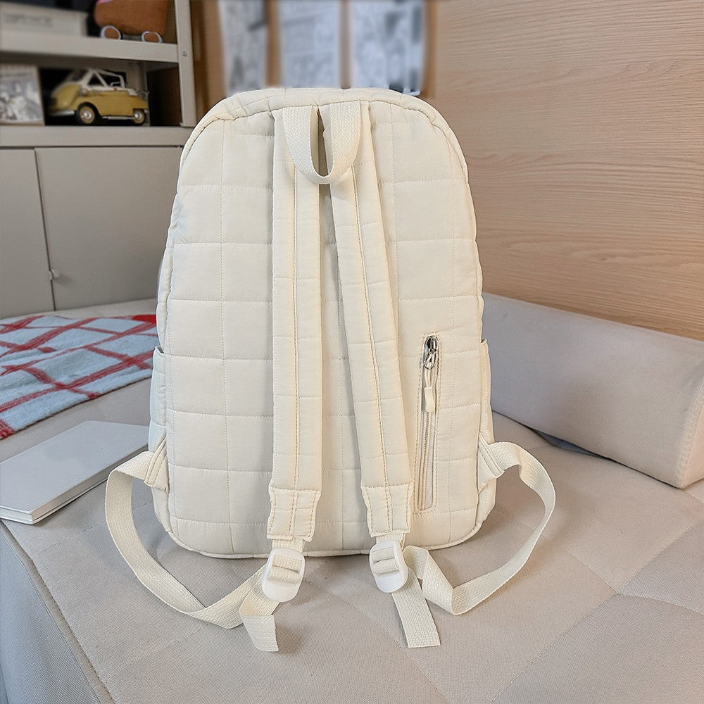 Minimalist New Fashionable Backpack Korean Edition Casual Cotton Backpack Commuter Backpack