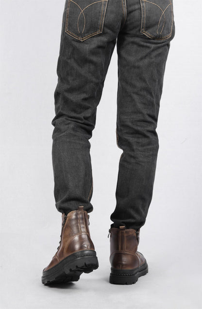 Botas Masculinas de Couro Legítimo Natural Feitas à Mão Estilo Retrô para o Inverno #9550