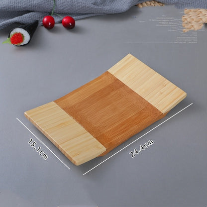 Bamboo Sushi Board boat plate Rectangular Platform Cooking Sashimi basin Japanese Korean Cuisine Tableware Serving Plate Tray