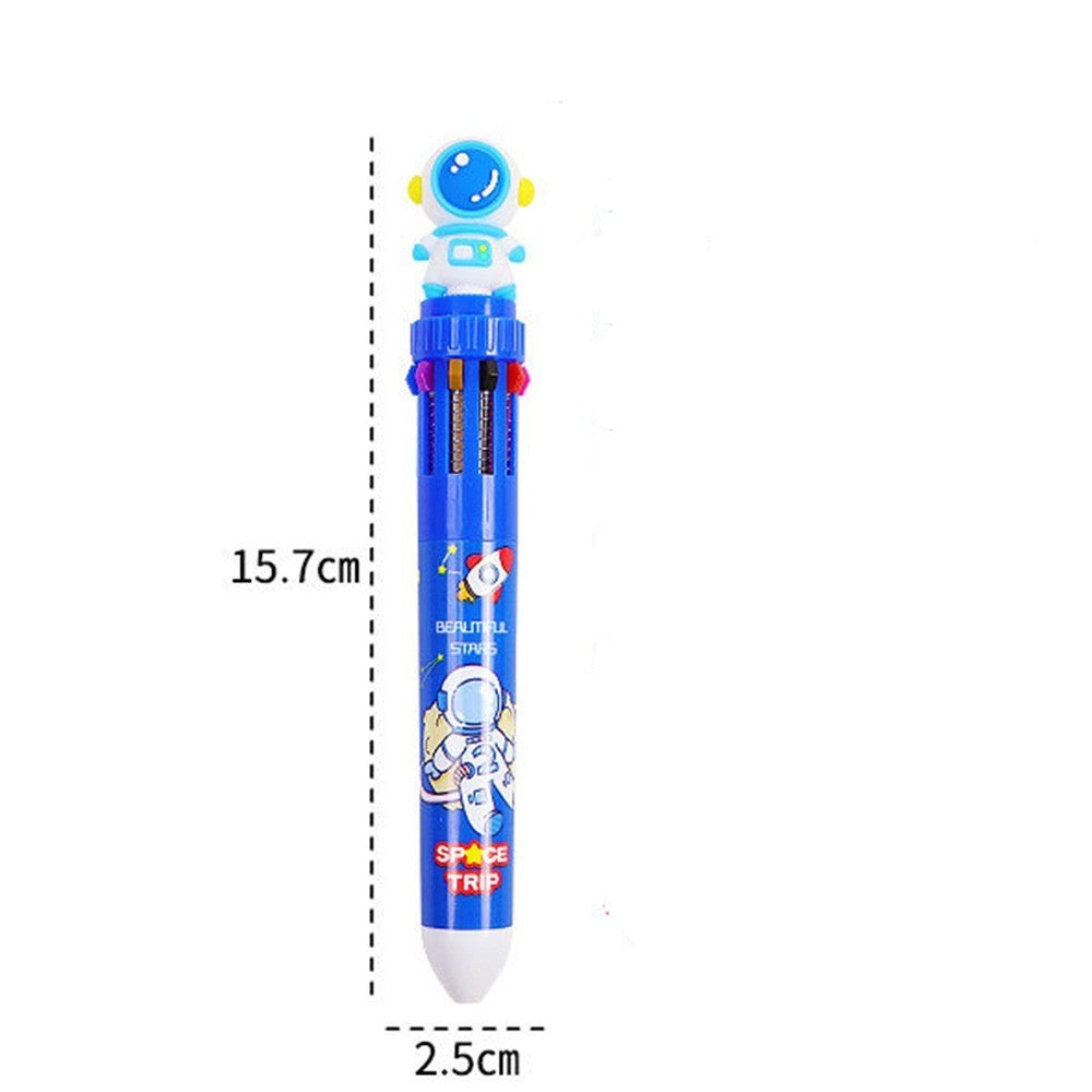 5/10 Pcs Cartoon Astronaut Ten Color Pens Kids Birthday Party Wedding Guest Gifts, Back To School Kindergarten Carnival Gifts