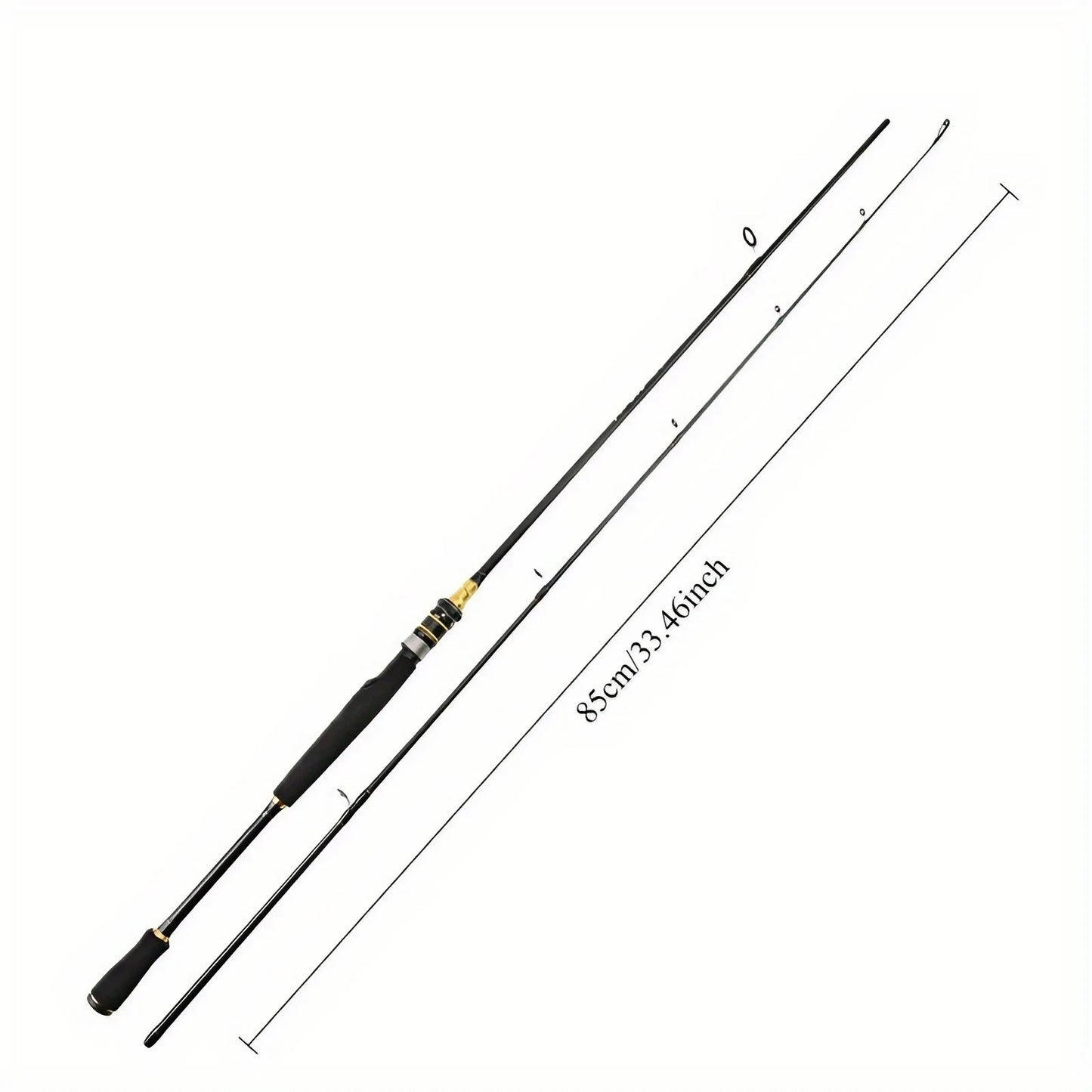 1PC Vara de Pesca de Fibra de Carbono Leve de Alta Sensibilidade 65" - Design de Cabo Reto para Pesca com Mosca e Arrastão