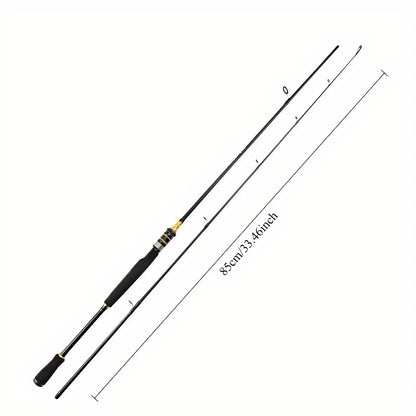 1PC Vara de Pesca de Fibra de Carbono Leve de Alta Sensibilidade 65" - Design de Cabo Reto para Pesca com Mosca e Arrastão