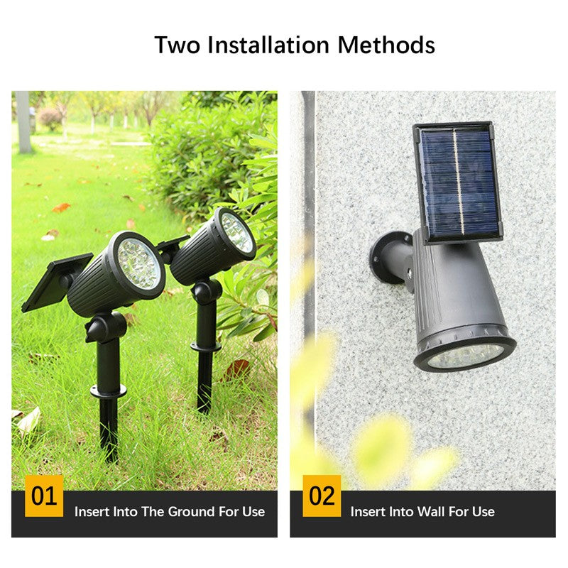 9 LED Solar Spot Light Outdoor IP65 Waterproof Spotlights Solar Garden Lights Landscape Lighting Decoration Pathway Lawn Lamp