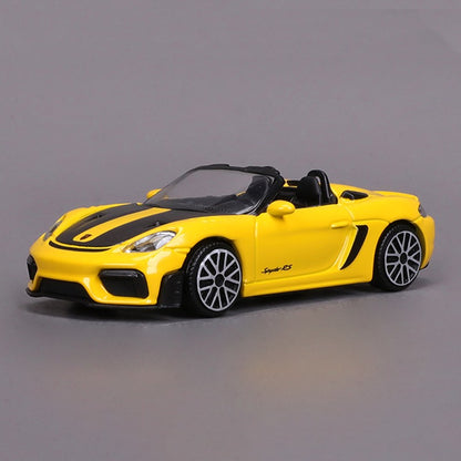 Novidade em estoque Bburago 1:43 Porsche 718 Spyder Rs Liga Miniatura Modelo Diecast Lamborghini Revuelto Toyota Modelo de Carro de Brinquedo Presente para Criança