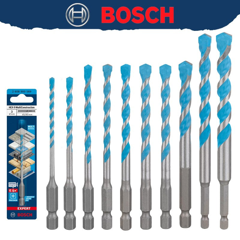BOSCH EXPERT HEX-9 Broca Multiconstrução Para Concreto Azulejos Macios Broca Helicoidal de Alta Dureza 2608900569 2608900574