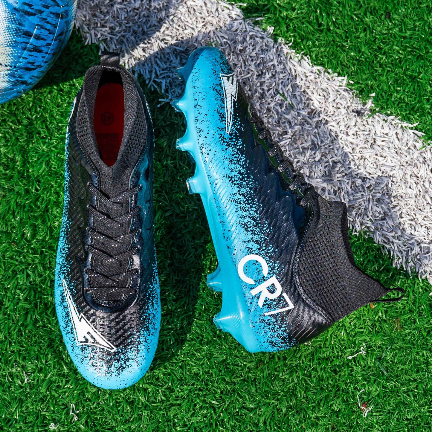 Men's High Tops Lace Up Soccer Cleats, Lightweight Professional Athletic Football Cleats Mens Athletic Shoes for Training Soccer