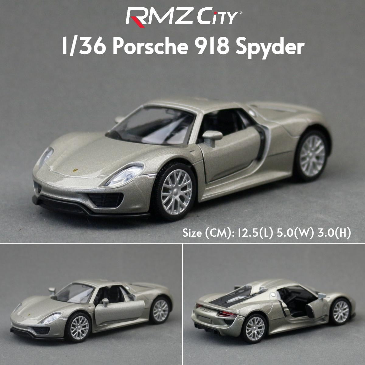 1/36 Porsche 911 GT3 918 Spyder Taycan Carro de Brinquedo de Corrida Modelo RMZ CiTY Metal Fundido Miniatura Coleção Presente Para Meninos Crianças
