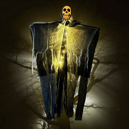 Luminous Skull Halloween Party Hanging Skull Skeleton Ghost Ornament Props Haunted House Decorations Halloween Decorations