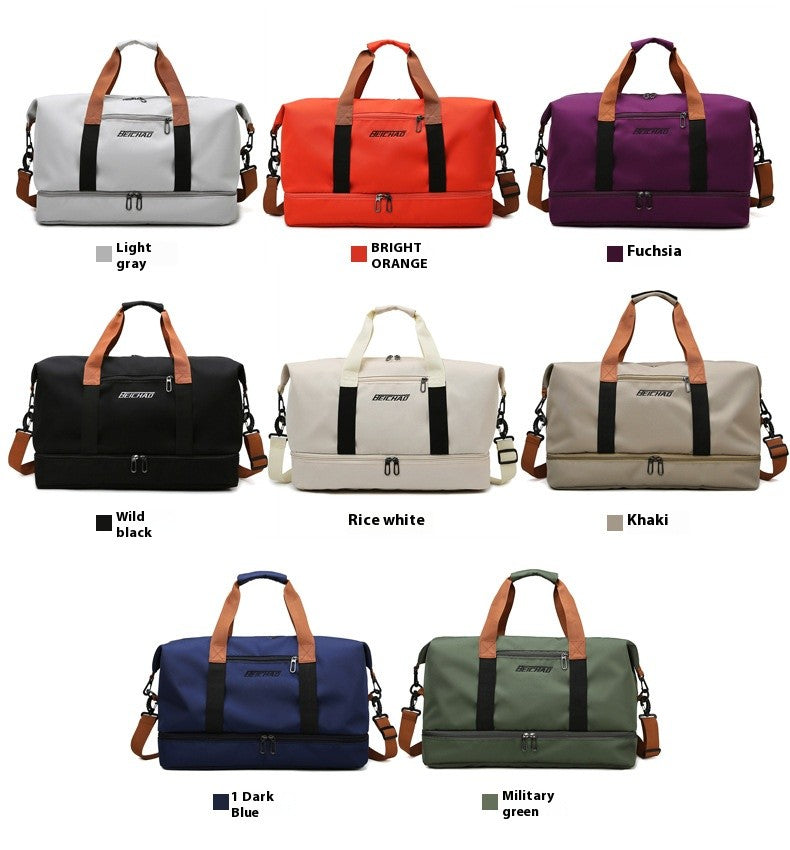 Mala de Viagem Esportiva de Grande Capacidade Bolsa de Viagem de Curta Distância Portátil Bolsas de Fitness Bolsa de Ombro Transversal Bolsas Masculinas Esportivas Impermeáveis ​​B