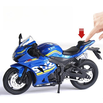 1:18 CBR1000RR R1 GSX1000 Hayabusa Simulação Liga Modelo de Moto Coleção Autorização Genuína Miniatura de Moto de Brinquedo
