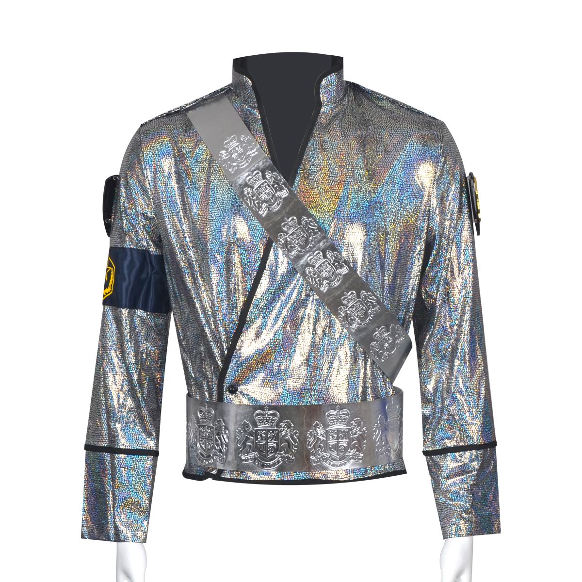 Michael Jackson BAD Bucharest Tour Cosplay Full Set Laser Jacket Belt Handmade Rare Impersonator Stage Costume Halloween