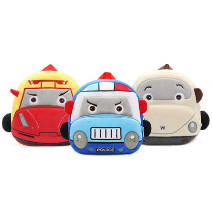 Mochila de carro estéreo de desenho animado para meninos e meninas de 2 a 4 anos, mochila escolar de jardim de infância, mochila de pelúcia infantil
