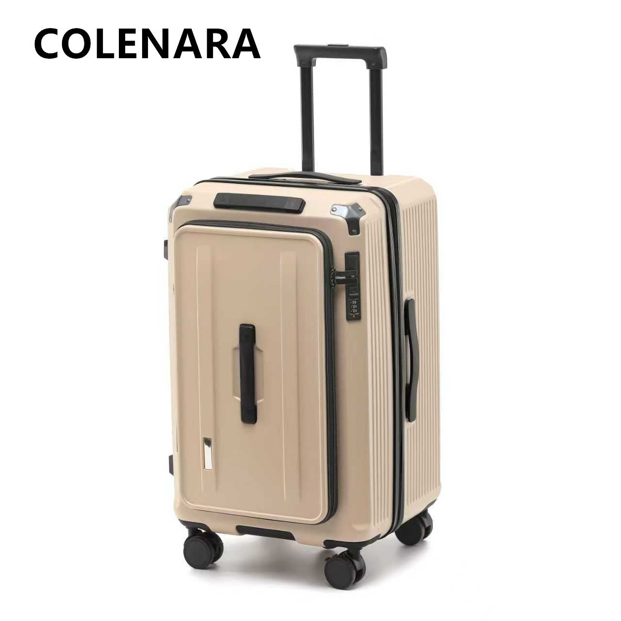COLENARA Luggage Travel Bag Large Capacity Trolley Case PC Boarding Box Women's Password Box 20"24"26"28 Inch Student Suitcase