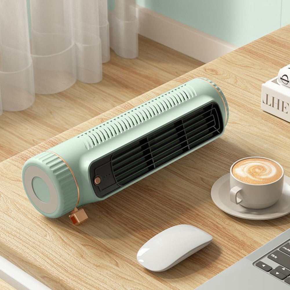 Portable Air Conditioner Fan 1200mAh Tower Fan 3 Speed Quiet Cooling Desk Fan Rechargeable Electric Vertical Fan for Home Office