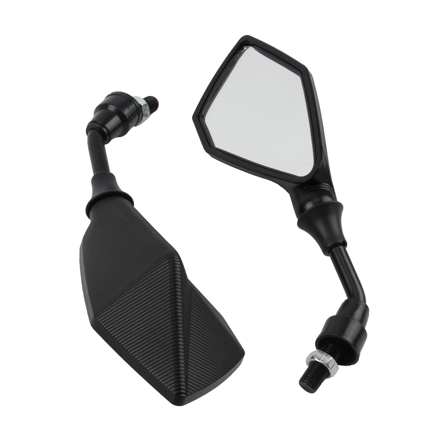 2 Peças 10MM Universal Retrovisor de Moto Grande Angular Ajustável Para Scooter Bicicleta Elétrica Ciclomotor Quadriciclo Acessórios Modificados