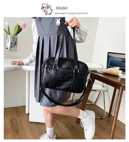 Japanese Style JK Bag Women High School Student Uniform Bag PU Leather Shoulder Bag Women Simple Handbags Crossbody Bags Itabag