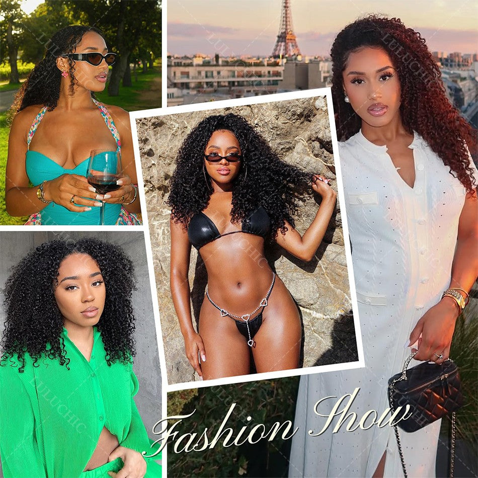 Cabelo Humano Crespo Cacheado Crochê Pequenas Espirais Invisíveis 12A Sem Nós Pré-Separado Kinky Curly Feather Crochet Hair Extensions em Promoção