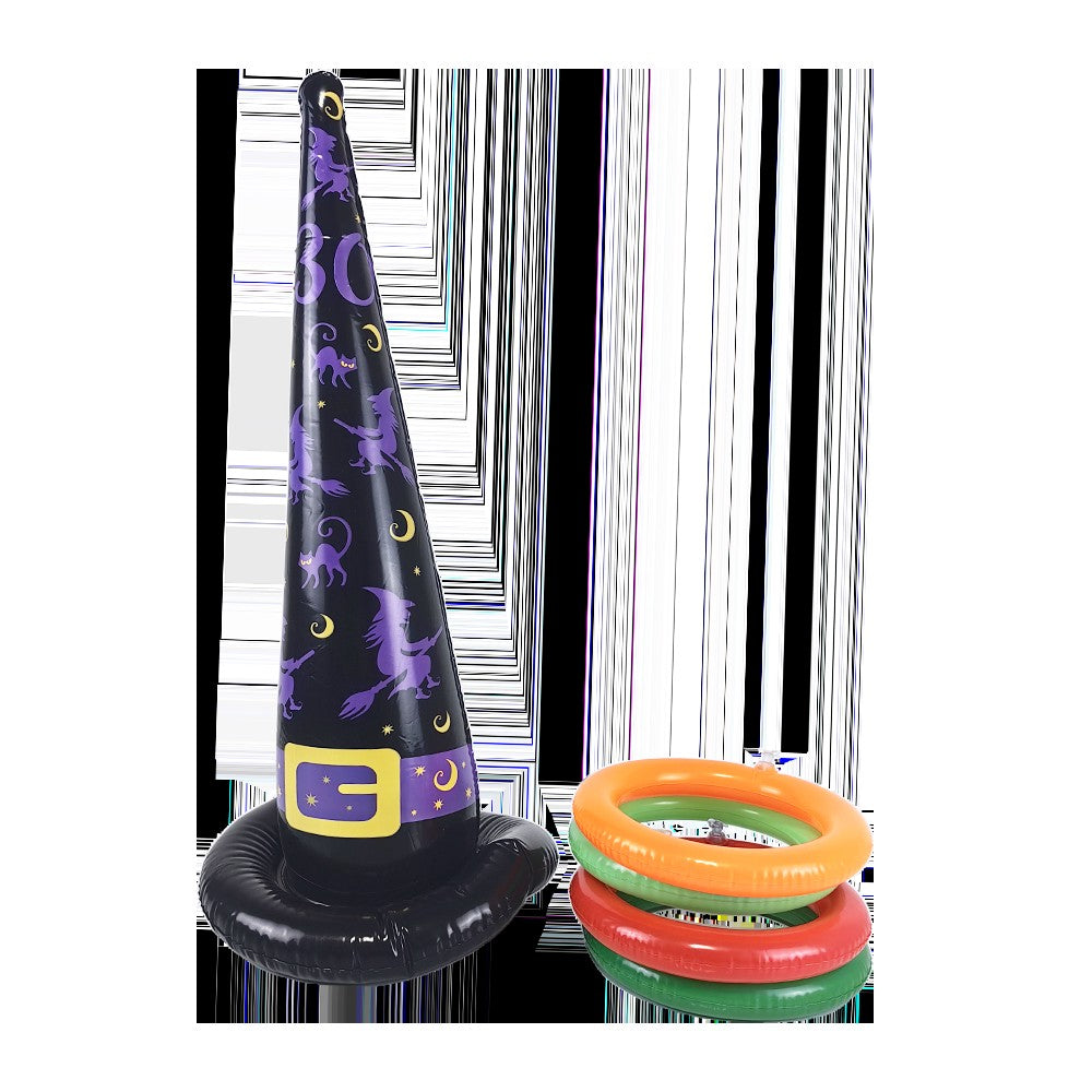 Halloween Party Fun Throwing Game Inflatable Witch’s Hat Indoors Outdoors Family Gathering Toss Game
