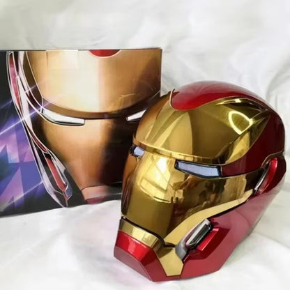Mechahead Mk50 Jarvis Iron Man Helmet Luminous Voice Control Deformable Electric Opening Halloween Cos Mask Male Xmas Toys Gifts