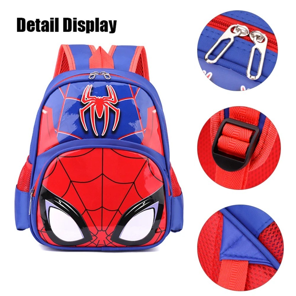Mochila Escolar Infantil Ultra Leve Disney MARVEL Homem-Aranha Elsa Princesa Kawaii Desenho Animado Meninas Meninos Bolsa de Ombro