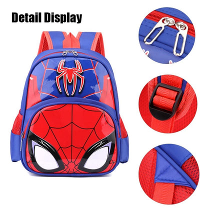 Mochila Escolar Infantil Ultra Leve Disney MARVEL Homem-Aranha Elsa Princesa Kawaii Desenho Animado Meninas Meninos Bolsa de Ombro