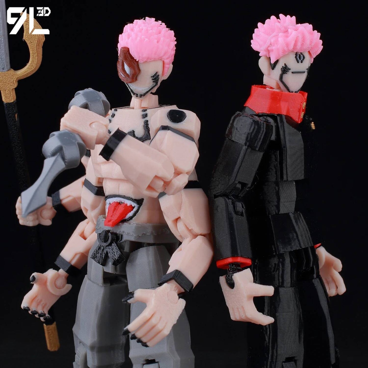 9L3D Anime Impresso Jujutsu Kaisen Sukuna Yuji Yuta Satoru Gojo Bonecos Sorte Dummy 13 Articulados para Modelagem Brinquedos Manequins