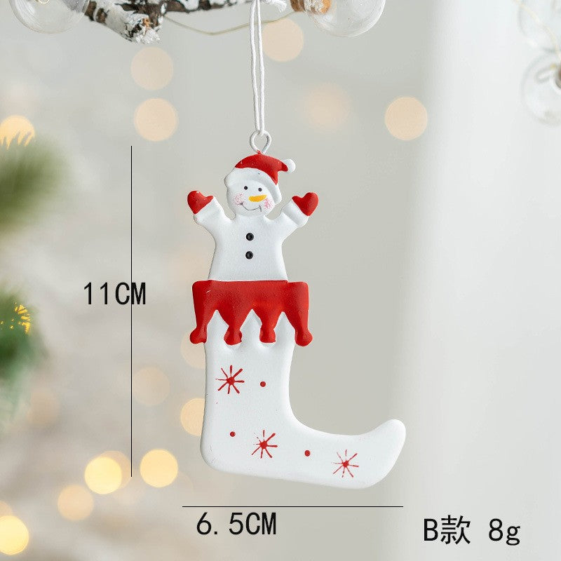 Metal Iron Red Mailbox Hanging Ornament Christmas Tree Pendant Letters To Santa Claus Home Christmas Decoration