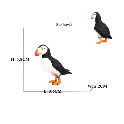 Coruja Flamingo Peru Tucano Seahawk Modelo Animais Estatuetas Plástico Pássaro Brinquedo Boneco de Ação Aventuras na Selva Presentes para Crianças Zoológico da Floresta