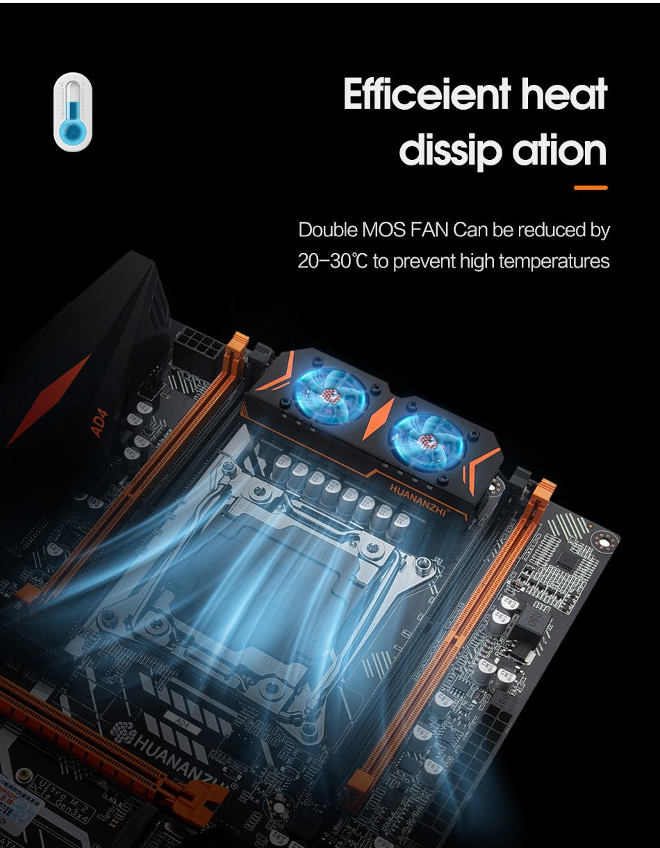 Placa-mãe HUANANZHI X99 AD4 LGA 2011-3 XEON X99 suporta Intel E5 2640 2666 2670 2678 2696 V3 V4 DDR4 RECC NON-ECC NVME SATA