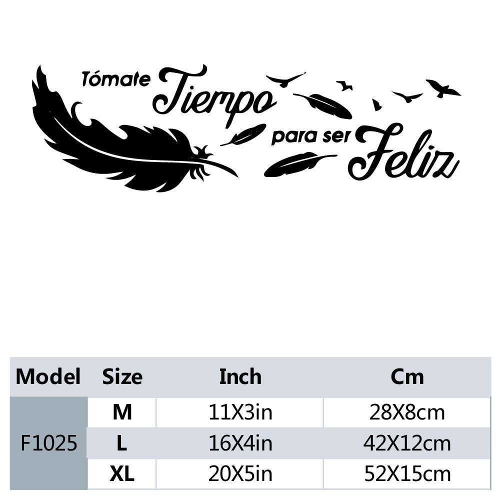 1 pc new Spanish sentence Wall Sticker Removable Wall Stickers Diy Wallpaper For Baby's Rooms Removable Decor Wall Decals