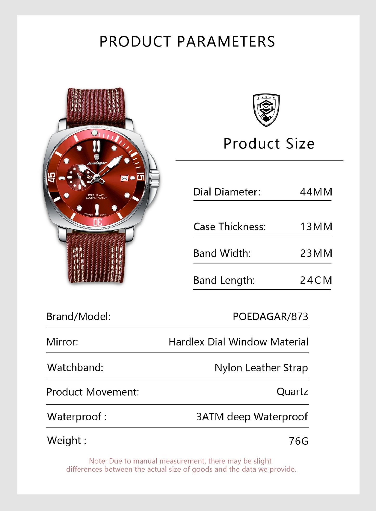 POEDAGAR Luxury Fashion Man Watch Luminous Waterproof Date Sport Watches For Men Nylon Leather Quartz Business Men's Clock Reloj